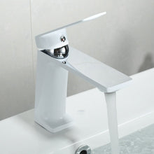 Load image into Gallery viewer, White and chrome classic bathroom faucet