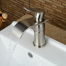 Load image into Gallery viewer, single handle bathroom basin faucet in brushed nickel