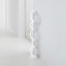 Load image into Gallery viewer, White Stacked Five Circles Accent Floor Lamp