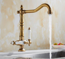 Load image into Gallery viewer, Vintage Brass Two-Handle Faucet