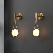 Load image into Gallery viewer, Modern Brass Nordic Glass Globe Wall Light
