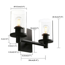 Load image into Gallery viewer, Fenton - Vintage Industrial Two-Bulb Wall Sconce