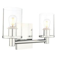 Load image into Gallery viewer, Chrome Vintage Industrial Two-Bulb Wall Sconce