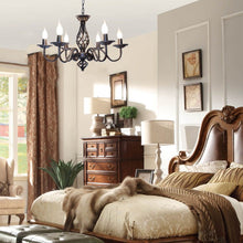 Cargar imagen en el visor de la galería, Full Metal Traditional Rustic French Chandelier