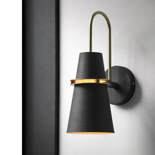 Load image into Gallery viewer, Modern matte black wall sconce