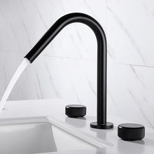 Charger l'image dans la galerie, Black Modern Double Handle Basin Faucet
