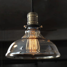 Load image into Gallery viewer, Industrial Chic Clear Glass Pendant Light with Edison Bulb