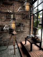 Load image into Gallery viewer, Amber industrial hanging pendant Light