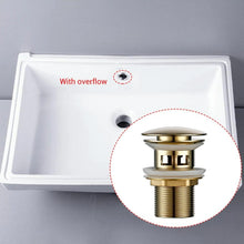 Load image into Gallery viewer, Polished Brass Bathroom Sink Drains