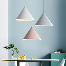 Cargar imagen en el visor de la galería, pink white and gray modern pendant lights