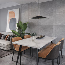 Load image into Gallery viewer, Modern Black Hanging Pendant Cafe Lighting with Shallow Round Shade