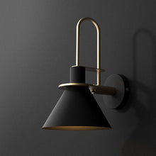 Load image into Gallery viewer, Salena modern wall sconce in black