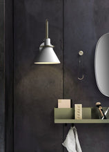 Load image into Gallery viewer, White Salena modern wall sconce for master bathroom
