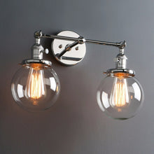 Load image into Gallery viewer, Two-Bulb Radley Glass Globe Wall Sconce