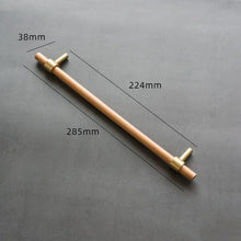 Load image into Gallery viewer, 224mm beech wood cabinet handle