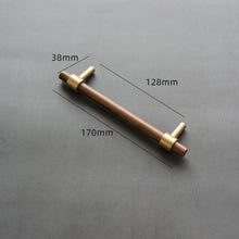 Load image into Gallery viewer, 128mm walnut wood cabinet handle