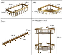 Charger l'image dans la galerie, Ensemble de quincaillerie de salle de bain en laiton antique