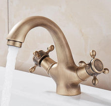 Load image into Gallery viewer, Vintage Antique brass bathroom faucet