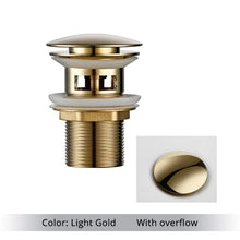 Load image into Gallery viewer, Polished Brass Bathroom Sink Drains
