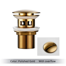 Load image into Gallery viewer, Polished Brass Bathroom Sink Drains