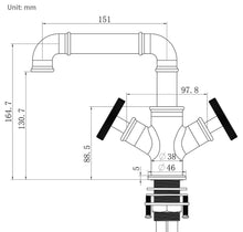 Load image into Gallery viewer, Vintage Industrial Brass Bathroom Faucet