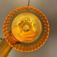 Load image into Gallery viewer, Amber retro glass pendant light