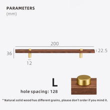 Load image into Gallery viewer, Walnut Cabinet and Drawer Handles