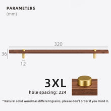 Load image into Gallery viewer, Walnut Cabinet and Drawer Handles
