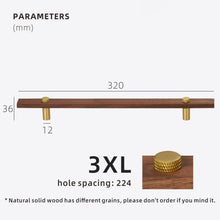 Load image into Gallery viewer, Walnut Cabinet and Drawer Handles