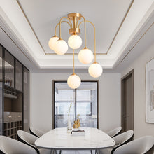 Cargar imagen en el visor de la galería, Henley - Lámpara de araña moderna con forma de globo de cristal