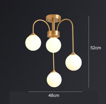 Cargar imagen en el visor de la galería, Henley - Lámpara de araña moderna con forma de globo de cristal