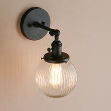 Load image into Gallery viewer, Textured Glass Globe Wall Sconce