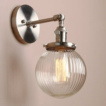 Load image into Gallery viewer, Textured Glass brushed nickel wall sconce