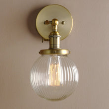 Load image into Gallery viewer, Textured Glass Globe Wall Sconce