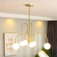 Charger l'image dans la galerie, Gold Modern Multi-Bulb Chandelier for Bedrooms