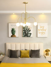 Charger l'image dans la galerie, Gold Modern Multi-Bulb Chandelier for Master Bedroom