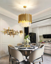Charger l'image dans la galerie, Modern circular glass crystal chandelier