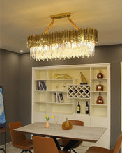 Charger l'image dans la galerie, Modern glass crystal chandelier for dining spaces