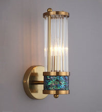 Load image into Gallery viewer, Classic single bulb Glass Crystal Wall Light