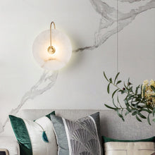 Load image into Gallery viewer, Artisan crafted Modern White Marble Wall Sconce