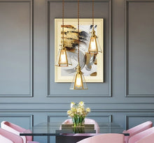 Load image into Gallery viewer, Retro Glass and copper light fixtures