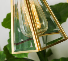 Load image into Gallery viewer, Vintage Copper & Glass Pendant Light