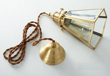 Load image into Gallery viewer, Vintage Copper & Glass Pendant Light