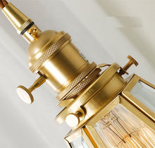 Load image into Gallery viewer, Vintage Copper & Glass Pendant Light