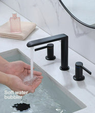 Load image into Gallery viewer, Black Modern Double Handle Bathroom Faucet