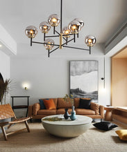 Load image into Gallery viewer, Smokey Gray Glass Chandelier