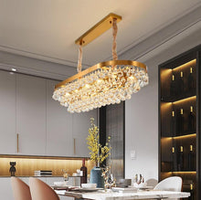 Charger l'image dans la galerie, Lustre en cristal de verre et gouttelettes