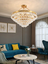 Load image into Gallery viewer, Modern Glass Crystal Droplet Chandelier