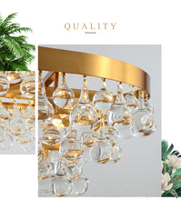 Load image into Gallery viewer, Modern Glass Crystal Droplet Chandelier
