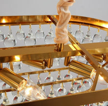 Charger l'image dans la galerie, Lustre en cristal de verre et gouttelettes